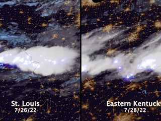 Side by Side View of Training Storms in Missouri and Kentucky