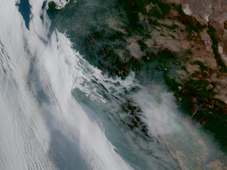 Morning View of Smoke Over Northern California