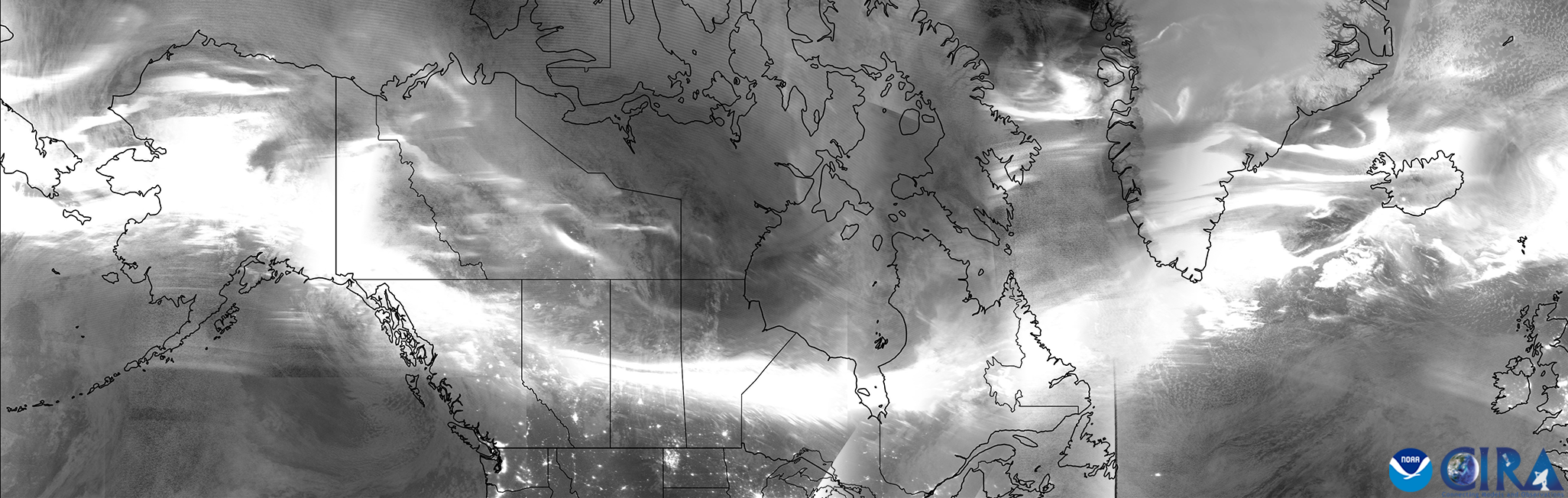 Aurora Borealis From Polar-Orbiting Satellites