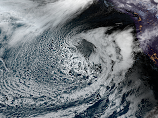 Low Pressure System Approaches U.S. West Coast