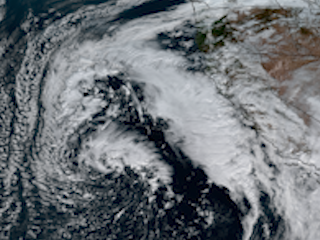 West Coast Low Stalls Out Over the Pacific Ocean