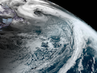 Large Mid-Latitude Cyclone Develops in North Atlantic