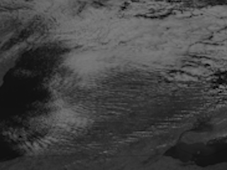 Clouds Stream Off of Lake Michigan Over the State of Michigan