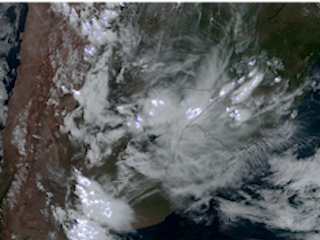 Thunderstorms March Across Southern South America