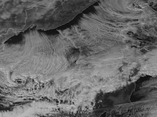 Clouds Streaming Over the Sea of Japan