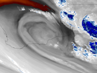 Low-Pressure Trough Twirls Over Southern Western Australia