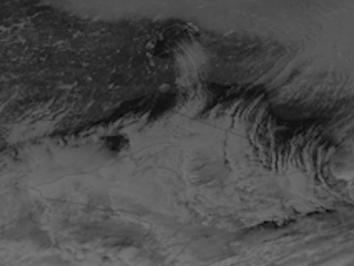 Cloud Streets Wash Off of Lake Superior and Lake Nipigon