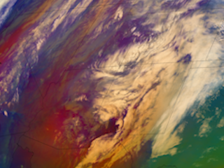 Low Pressure System Moves Over the Four Corners Region