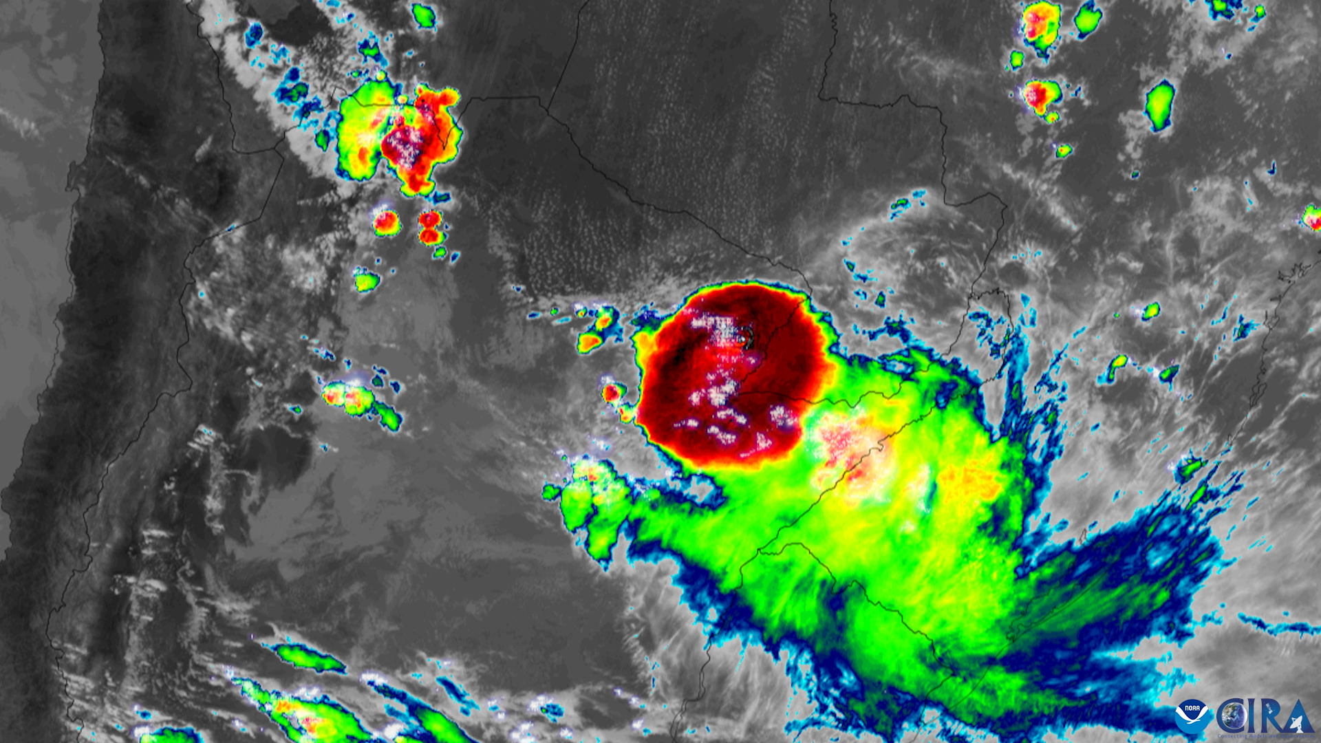 Thunderstorms Continue Overnight for Argentina and Uruguay