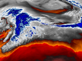 Plume of Moisture Extends Across North Pacific