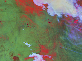 Frozen Lakes and Rivers Dot the Northern Plains