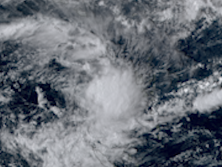 Tropical Cyclone Twelve Churns West of the Islands of Vanuatu