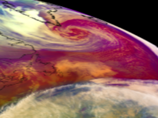 Beautiful Midlatitude Cyclone in the Northern Atlantic Ocean