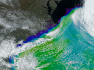 Clouds Streaming Over Warm Waters of Gulf Stream