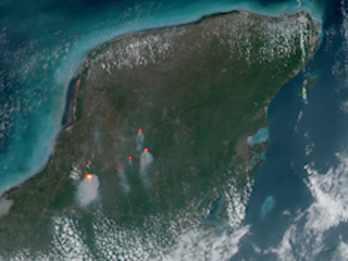 Fires Flare Up in the Yucatan Peninsula