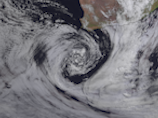 Spinning Low off the Coast of South Africa