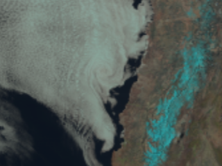 Clouds Swirl off the Chilean Coast