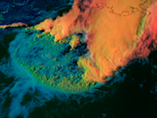 Gust Front Expands From Storms Over the Gulf of Mexico