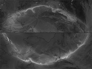 Polar-Orbiting Satellites Capture Aurora Borealis and Australis