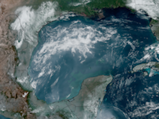 Smoky Skies Linger Over the Gulf of Mexico