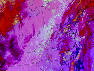 Fog and Low Stratus Along the Appalachian Mountains