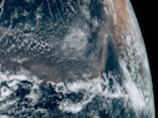 Saharan Dust Carried off of West Africa