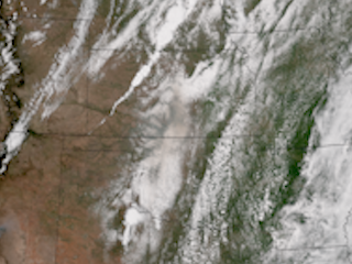 Wildfire Smoke Floats Near Severe Storms