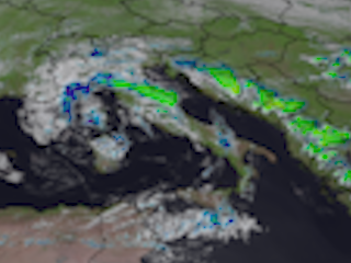 Swirling Low Brings Thunderstorms to Southern Europe